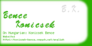 bence konicsek business card